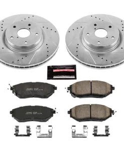 power stop z23 evolution sport brake kit front subaru WRX drilled slotted